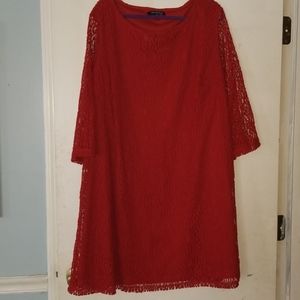 2/$12 Red lacy dress